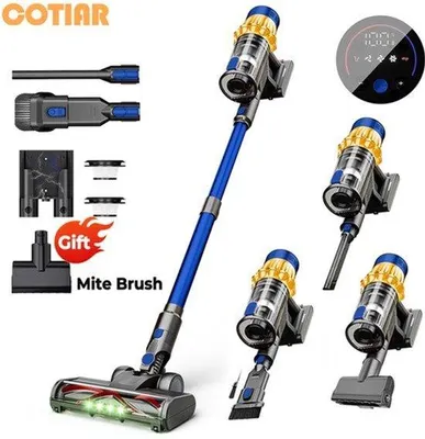 Obrázok produktu pre Kyslíkový vysávač – Bezdrôtový – 650 W – 55 kPa – 1,2 litra (objem nádoby) – LED displej – Vhodný na odstraňovanie živočíšnych chlpov