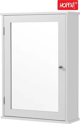 Produktbild von Hoppa! | Medizinschrank | Spiegel, Weiß, Faserplatten, 41 x 14 x 60 cm