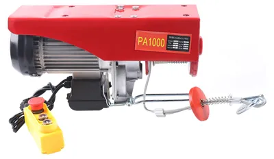 Imagen del producto de Elevador eléctrico, 220V, 1600W, capacidad de elevación de 500 kg, capacidad máxima de 1000 kg, cable de acero de 12 metros