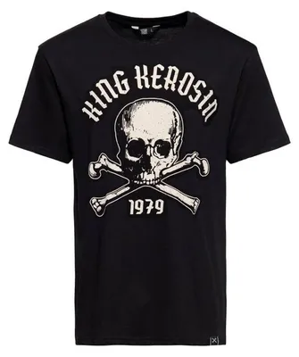 Produktbild von King Kerosin T-Shirt - Skull Palma Schwarz XXL