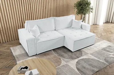 Produktbild von Kaiser Möbel L-förmiges Bohoo-Ecksofa mit Schlaffunktion Ecru Rechts