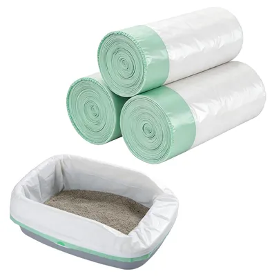Productafbeelding van Omgoods - Set van 60 Kattenbakzakken, Afbreekbaar en Stevig