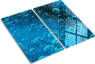 Produktbild von Tulup Glas-Herdabdeckplatte - 2x30x52cm - Glaskeramikkochfeld-Abdeckung Spritzschutz Zweiteilig Blasen Wasser