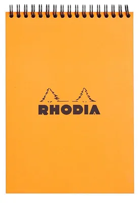 Image de Bloc-notes Rhodia, DIN A5 14,8x21cm, 80 feuilles, 80g, ligné orange