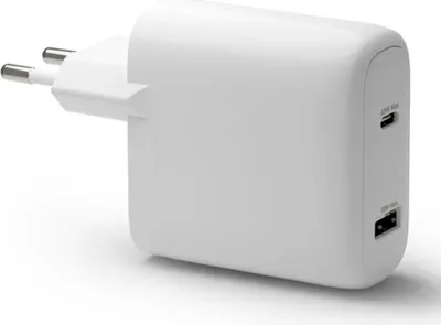 Productafbeelding van dbramante1928 - Oplaadadapter - 65 Watt - 2 aansluitpunten (24-pins, USB-C, USB) - wit - Europa