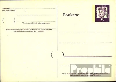 Produktbild von Belege Ganzsachen BRD (BR.Deutschland) 1962 P66 Amtliche Postkarte mit Zusatzfrankatur  Bed. Deutsche