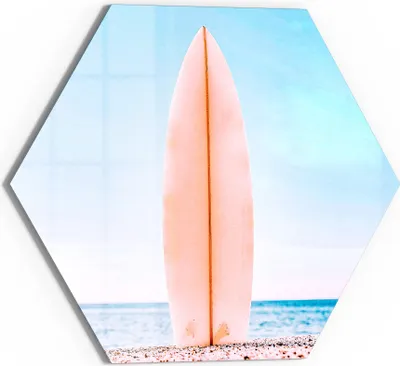 Produktbild von DEQORI Glasbild Echtglas 55x48 cm 'Surfsehnsucht' Wandbild Bild modern Deko