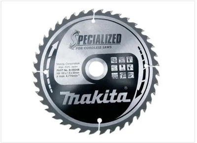Obrázok produktu pre Akumulátorový pílový kotúč Makita 165 x 20 mm - 40 zubov