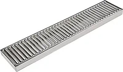 Produktbild von Tropfblech, Abtropfblech, Tropfschale lange aus Edelstahl - 490 x 100 mm