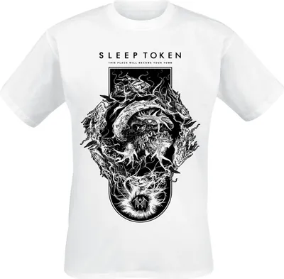 Produktbild von Sleep Token T-Shirt Herren Nimbus weiß Band-Merch, Bands 100% Baumwolle 4XL