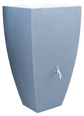Image de Baril d'eau de pluie angulaire MODENA 200 litres gris