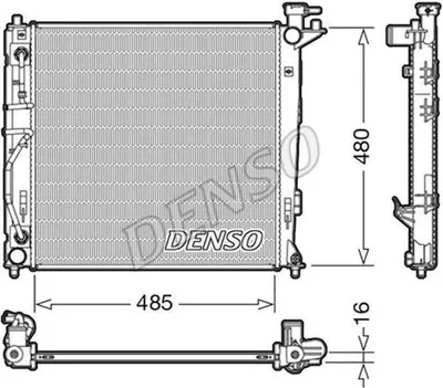 Produktbild von DENSO DRM41007 Kühler Wasserkühler Motorkühler für HYUNDAI ix35 (LM, EL, ELH) für KIA SPORTAGE (SL)