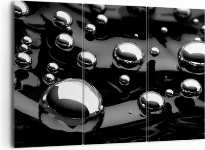 Produktbild von Bild auf Leinwand - Leinwandbild - Chrom Metall Reflexion - 165x110cm - Wand Bild - Wanddeko - Leinwanddruck - Bilder - Kunstdruck - Wanddekoration - Leinwand bilder - Wandkunst - CE165x110-2525