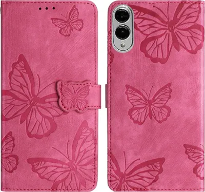 Produktbild von Samsung Galaxy S25 Edge Hülle - Coverup Schmetterlinge Klapphülle - Rosa