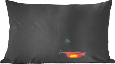 Produktbild von MuchoWow® Zierkissen Sofakissen Wohnzimmer Dekokissen 50x30 cm Nordlichter - Sternenhimmel - Vulkan - Wohnzimmerdekoration - Polster mit Photo