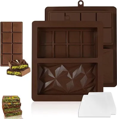 Immagine prodotto di Set di stampi in silicone per cioccolato con spatola, senza BPA