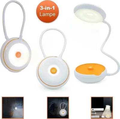 Produktbild von LED Schreibtischleuchte Touch, dimmbare Nacht- u. Taschenlampe Eaxus