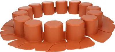 Produktbild von KOTARBAU® Garten-Palisade 60mm x 4,05m Ziegelrot zum Abgrenzen von Rasen und Gehwegen