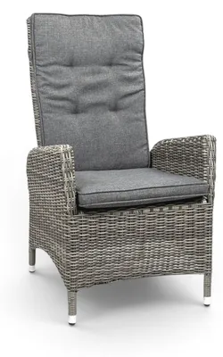 Produktbild von Verstellbarer Gartenstuhl | Palermo | Aschgrau | Rattan | 2er Set