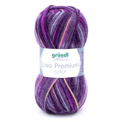 Produktbild von Gründl Wolle Lisa Premium color 50 g brombeere-fuchsia-lila-color