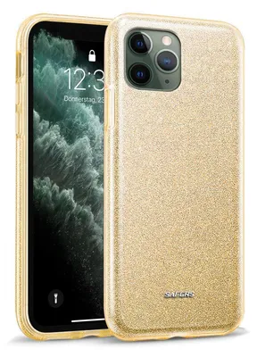 Produktbild von Conie Glitzer Schutzhülle für iPhone 11 Pro Max Hybrid Silikon Hard Case TPU Cover Hülle in Gold