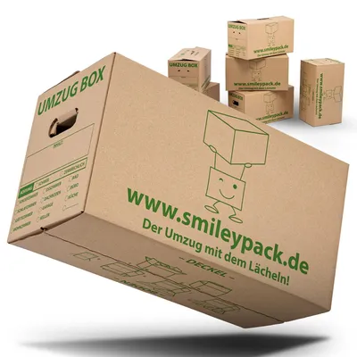 Produktbild von Elzusha – Umzugskartons, Set mit 25 Stück – Extra stabil – 62 x 30 x 33 cm – Belastbarkeit bis 40 kg