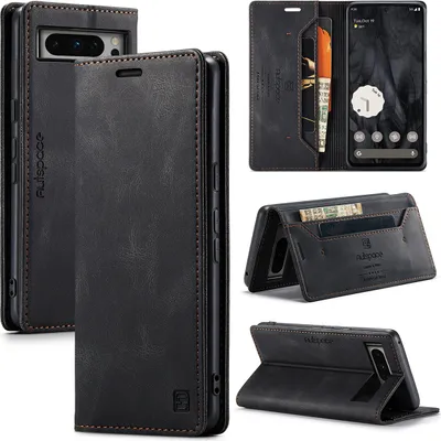 Immagine prodotto di Google Pixel 8 Pro Case, RetroPoliuretanoLeather Case, Stand e Custodia protettiva per Google Pixel 8 Pro nero