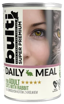 Obrázek produktu pro Krmivo pro kočky – Mokré krmivo pro kočky – Daily Meal s králíkem – 400 g krmiva pro kočky s králíkem
