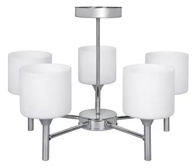 Produktbild von Activejet Klassische Kronleuchter Pendel Deckenleuchte MIRA Chrom 5xE27 für Wohnzimmer, 5 Glühbirne(n), E27, IP20, Silber