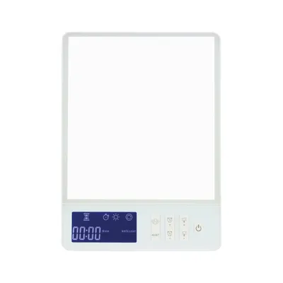 Produktbild von LIROMA® Tageslichtlampe Compact 10.000 Lux mit Blaulicht-Modus – LED Lichttherapielampe, LCD-Display, Timer, 3 Helligkeitsstufen, UV-frei, Filzhülle