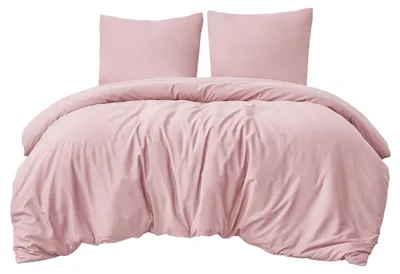 Obrázek produktu pro Omgoods – Sada tří kusů, růžová povlečení na peřinu, rozměr 220 x 240 cm