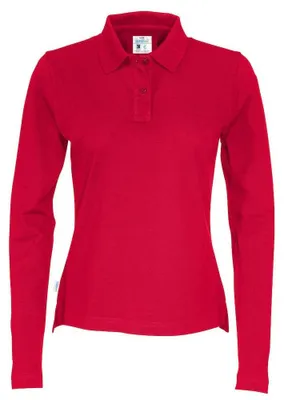 Produktbild von Cottover - Poloshirt für Damen, Baumwolle, Langärmlig ET812 (M) (Rot)