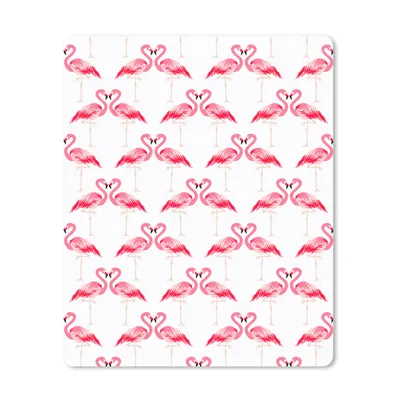 Produktbild von MuchoWow® Mauspad Mousepad Flamingo - Muster - Rosa - Dschungel 30x40 cm - Mousepads - Maus Mat - Pad - Mausunterlage - Mausmatten