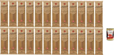 Produktbild von La Molisana Pasta Integrale Spaghetti quadrati n°1, Vollkornnudeln Vollkornpasta,100% italienischer Weizen,Bronzepaste 24x 500g Packung + Italian Gourmet polpa 400g