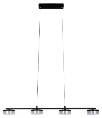 Produktbild von Pendelleuchte - LED Pendelleuchte "CIMO" L: 96cm, Hängelampe im Modern Style, ausMetall und Kunststoff in schwarz, 150 cm hoch, Maße 96 x 12 cm, Inkl. LED – dimmbar