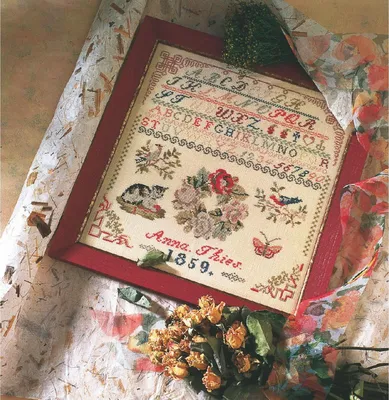 Zdjęcie produktu dla Permin zestaw do haftu krzyżykowego "Anna Thies", wzór liczony, 35x35cm, 39-5301