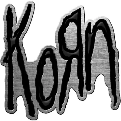 Image de Korn - Logo - Insigne, émail RO9637 (Taille unique) (Noir/Gris)