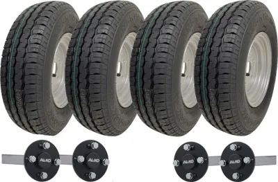 Obrázok produktu pre 145R10 Twin Axle Trailer Kit Vysokorýchlostné kolesá ALKO Hub & Stub Axles