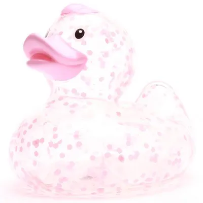 Produktbild von Badeente Glitzer pink Vinyl 8 cm