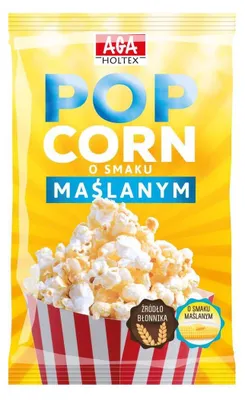 Produktbild von Aga Holtex Gesalzenes Mikrowellen-Popcorn mit Buttergeschmack 90 g