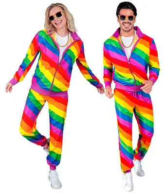 Produktbild von W WIDMANN MILANO Party Fashion - Trainingsanzug in Regenbogenfarben – Regenbogen - Gestreift