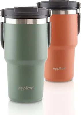 Produktbild von Edelstahl-Thermosbecher 600ml für unterwegs