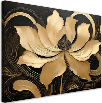 Produktbild von Leinwandbild Beige Blume 100x70 Feeby Beige bild für die wand bereit zum aufhängen