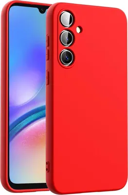 Produktbild von Conie TPU Schutzhülle für Samsung Galaxy A16 5G Tasche Case Cover Bumper Silikon Mikrofaser Inlay Hülle in Rot matt