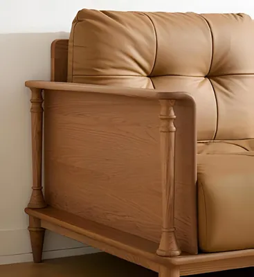 Produktbild von Modernes Braun Sofa mit Hocker Stilvolle Couch Wohnzimmer