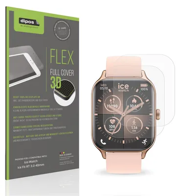 Image de 2x Full Cover mat Film pour Ice-Watch Ice Fit RT 3.0 40mm Film de protection ecrán