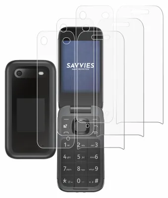 Produktbild von 6x Für Nokia 2660 Flip (Display+Rückseite) Schutzfolie Savvies Displayschutz Display Schutz Folie Klar Transparent