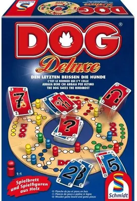 Zdjęcie produktu dla Gra planszowa DOG, Edycja Deluxe, SCHMIDT SPIELE, Gra karciana i planszowa, Towarzyska gra strategiczna