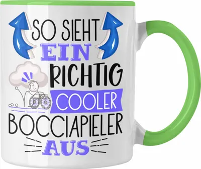 Produktbild von Trendation - So Sieht Ein Richtig Cooler Bocciapieler Aus Geschenk Tasse Lustiger Spruch Geschenkidee (Grün)