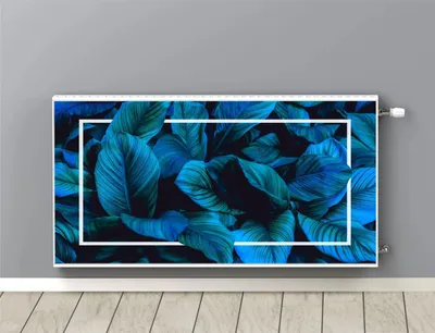 Zdjęcie produktu dla Osłona na grzejnik Maskownica kaloryfera Niebieska Mata magnetyczna Dekoracja na grzejnik Niebieska Elegancka Ozdoba 60x100